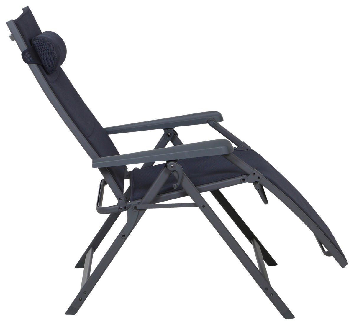 GARTEN-RELAXLIEGE 75/123/91 cm  - Anthrazit, KONVENTIONELL, Textil/Metall (75/123/91cm) - Siena Garden