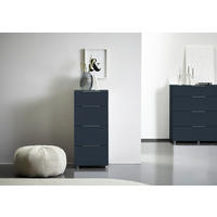 KOMMODE  in 45/101/40,5 cm  - Anthrazit/Alufarben, Design, Glas/Holzwerkstoff (45/101/40,5cm) - Voleo