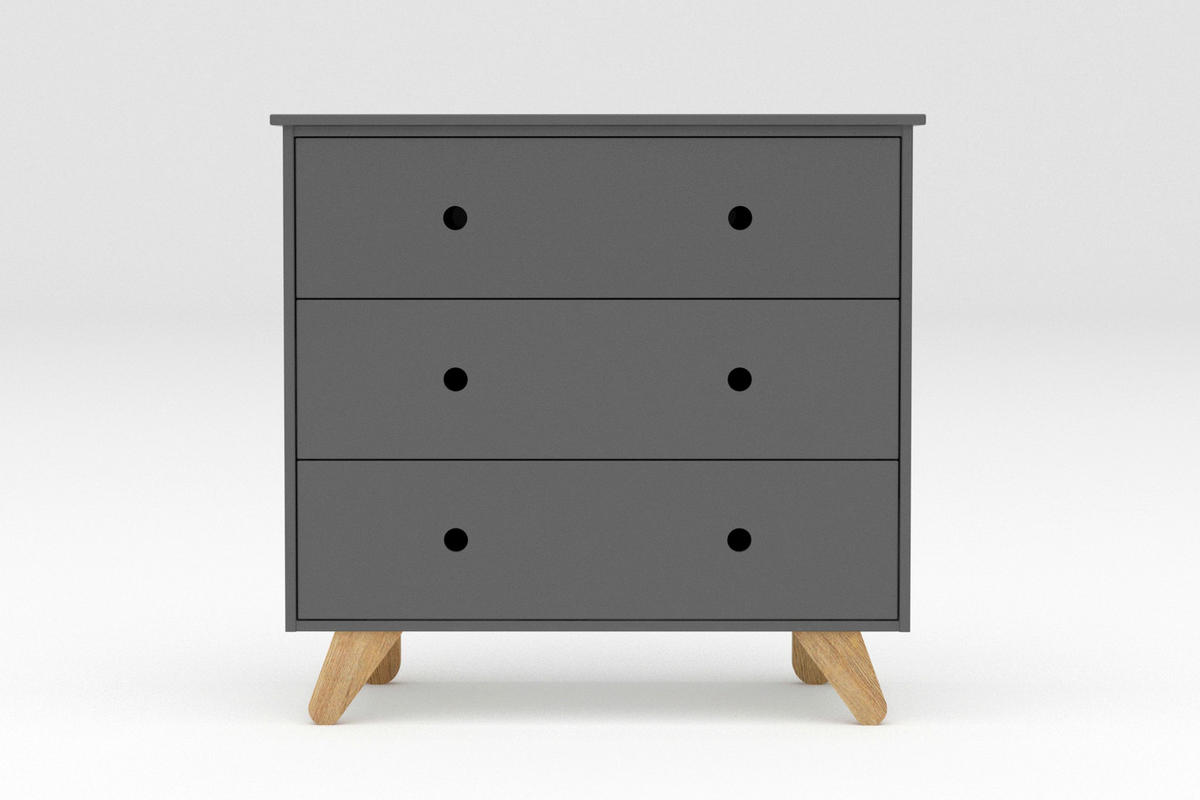 KOMMODE  in 95/90/50 cm  - Naturfarben/Grau, Design, Holz/Holzwerkstoff (95/90/50cm) - Livetastic