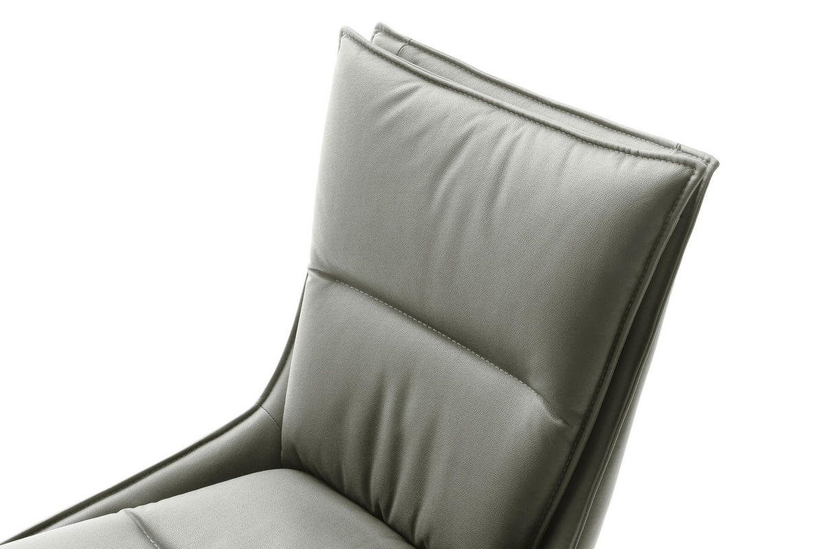 STUHL  in Edelstahl beschichtet  - Edelstahlfarben/Hellgrau, Design, Textil/Metall (49/90/65cm) - Novel
