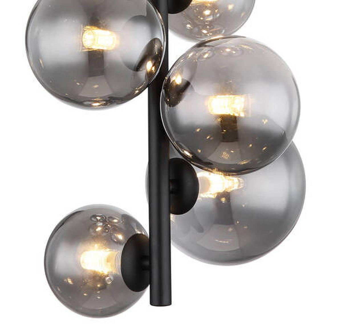 LED-DECKENLEUCHTE 3,5 W  28/60 cm    - Schwarz, Design, Glas/Metall (28/60cm) - Globo