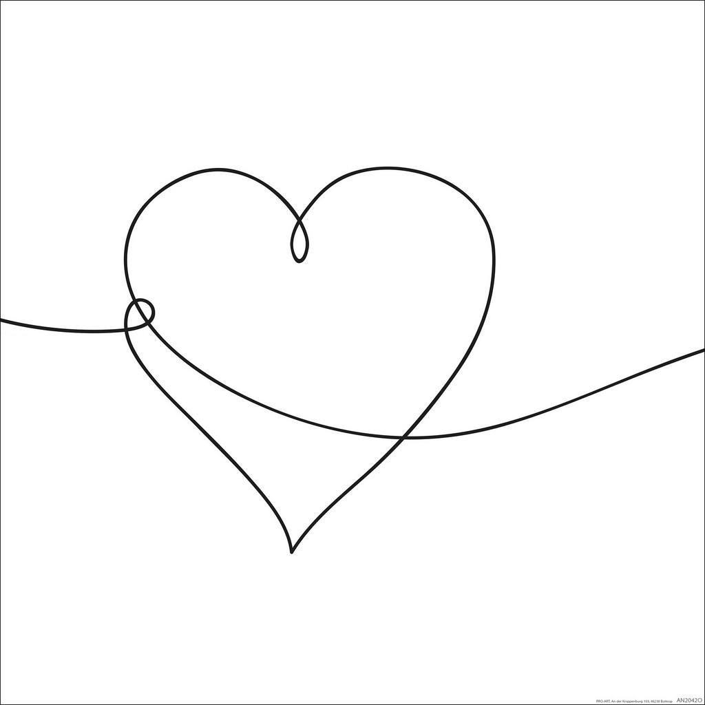 Dekopaneel Line Art Heart