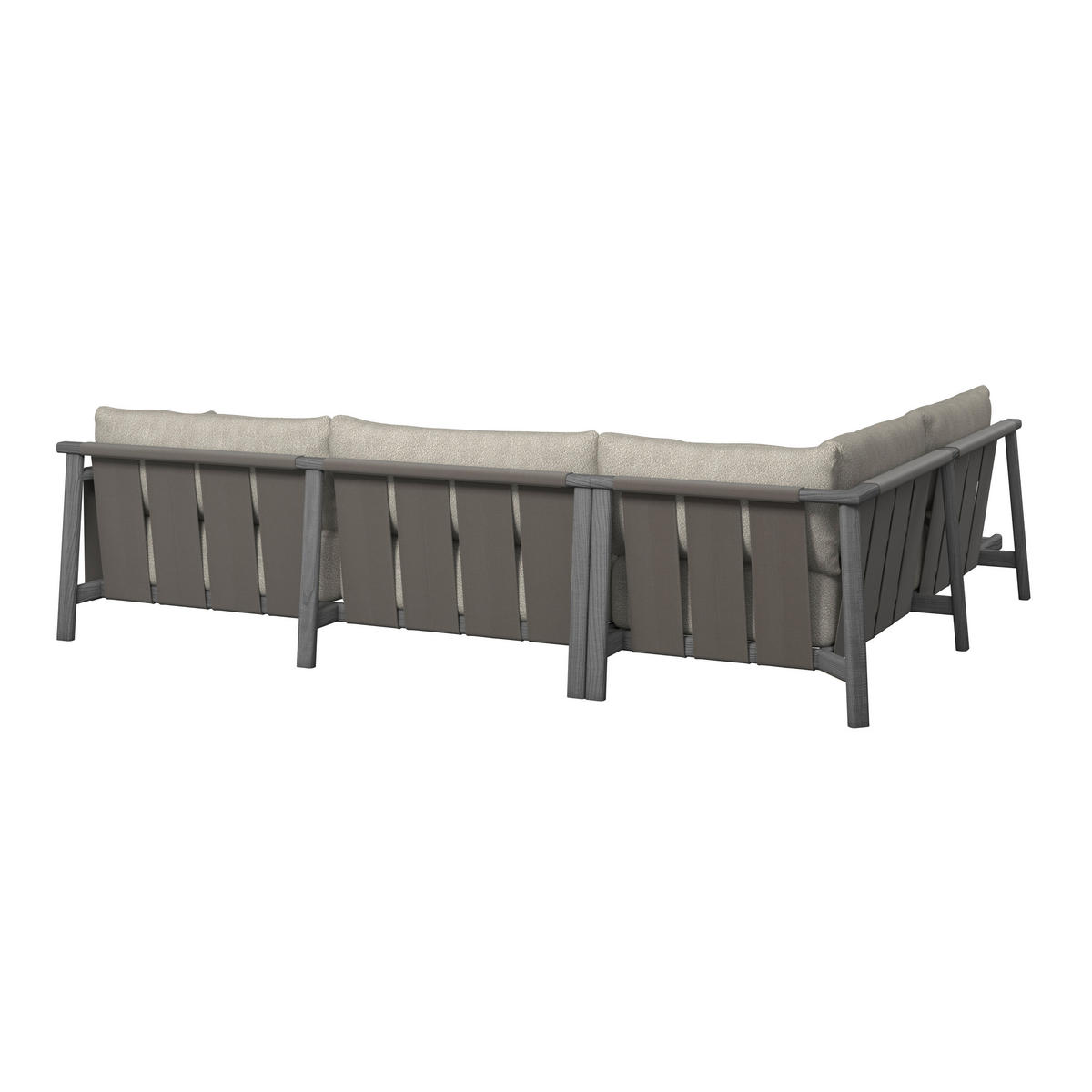 LOUNGEGARNITUR 308/264 cm Esche massiv  - Taupe/Anthrazit, ROMANTIK / LANDHAUS, Holz/Textil (308/264cm) - Dieter Knoll