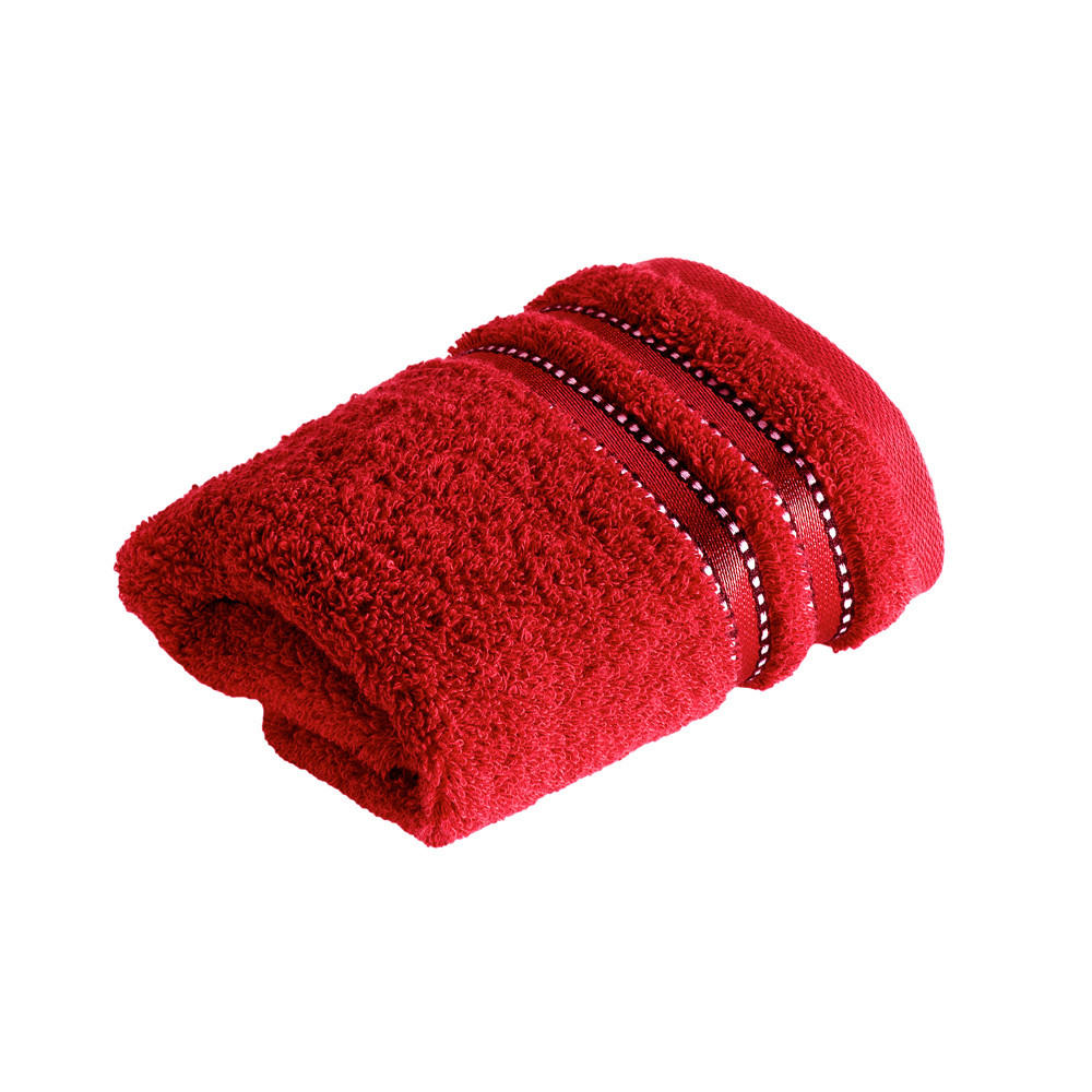 SEIFTUCH 30/30 cm Cult de Luxe NOS Vossen Wäsche Rot  - Rot, Basics, Textil (30/30cm) - Vossen