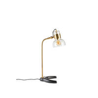 TISCHLEUCHTE 19/63,5/28,5 cm   - Messingfarben/Schwarz, Trend, Glas/Metall (19/63,5/28,5cm) - Dutchbone