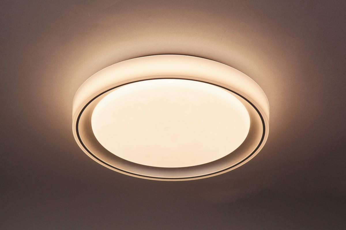 LED-DECKENLEUCHTE 40/7,53 cm   - Weiß, Basics, Kunststoff/Metall (40/7,53cm) - Novel