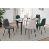 ESSTISCH in Metall, Keramik  - Schwarz/Weiß, Design, Keramik/Metall (160/76/90cm) - P & B