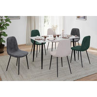 ESSTISCH in Metall, Keramik  - Schwarz/Weiß, Design, Keramik/Metall (160/76/90cm) - P & B