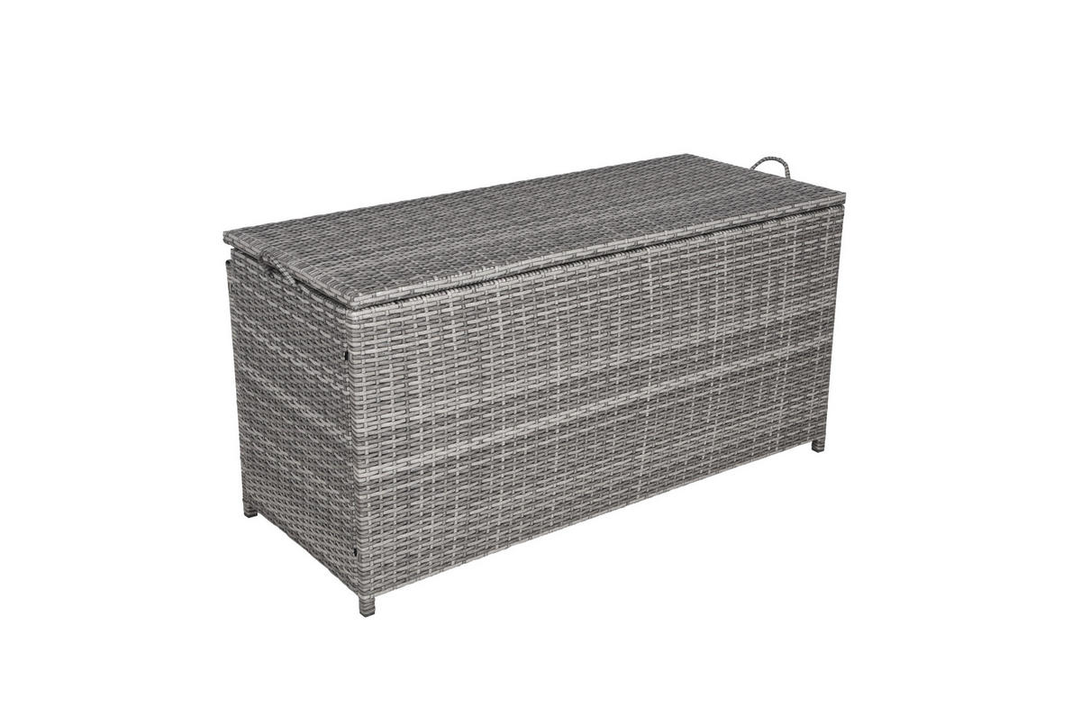 KISSENBOX 50/60/120 cm  - Schwarz/Grau, Basics, Kunststoff/Metall (50/60/120cm) - Gardenson