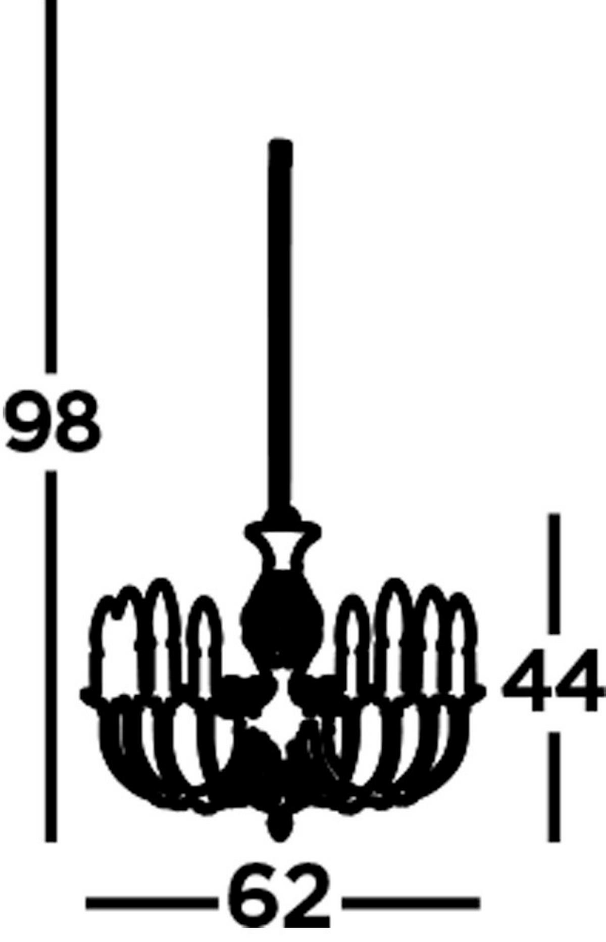 VISEČA SVETILKA  Zanzibar   62/62/44 cm        60 W E14 - srebrne barve, Design, kovina (62/62/44cm)