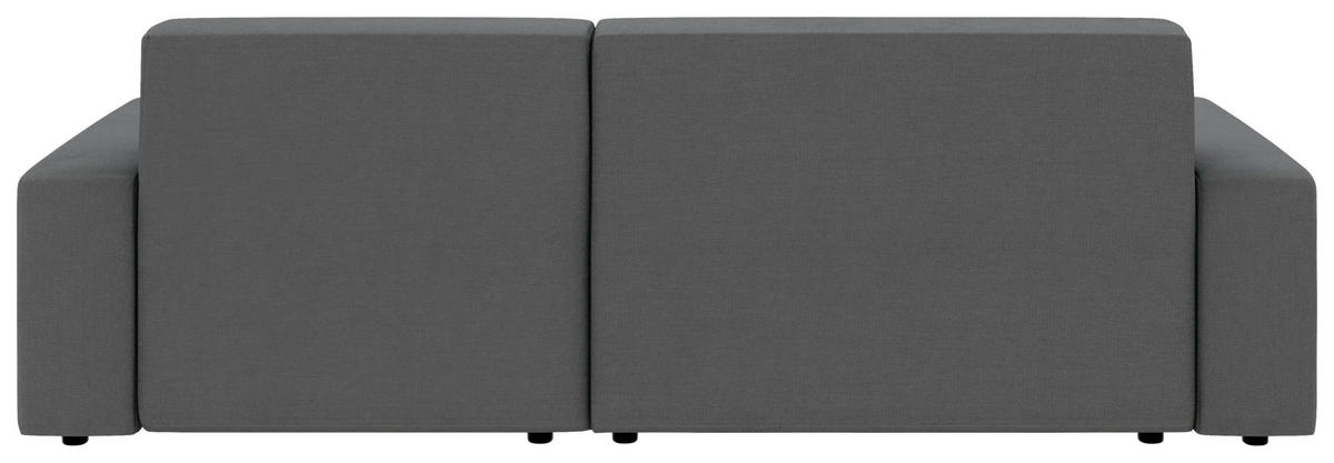ECKSOFA in Struktur Anthrazit  246/162 cm  - Anthrazit/Schwarz, MODERN, Kunststoff/Textil (246/162cm) - Trendmanufaktur