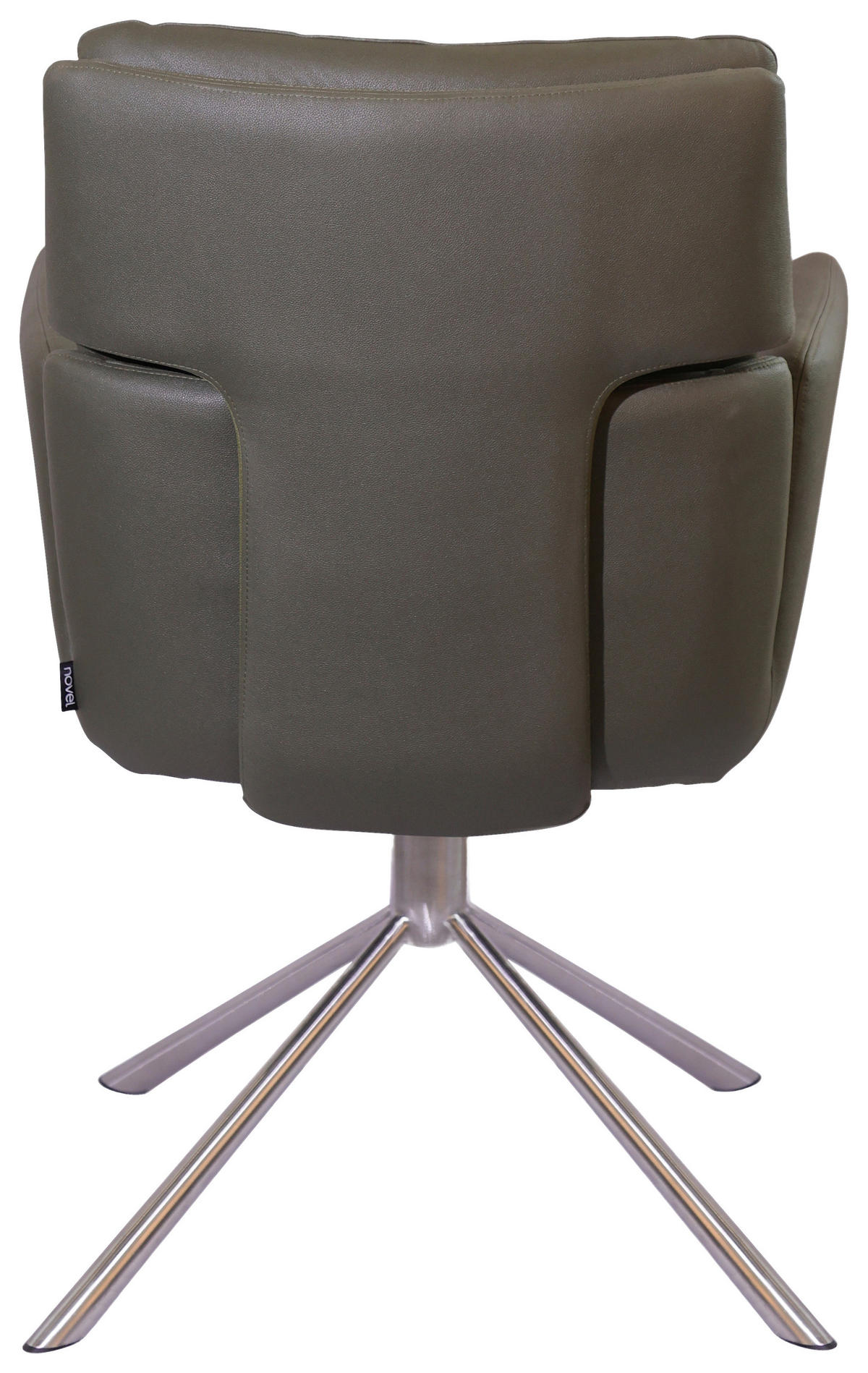 ARMLEHNSTUHL  in Edelstahl Mikrofaser  - Edelstahlfarben/Grün, Design, Textil/Metall (60/92/67cm) - Novel