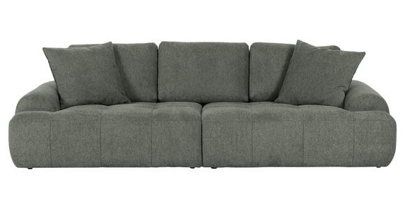 BIGSOFA Flachgewebe Grün  - Schwarz/Grün, KONVENTIONELL, Kunststoff/Textil (276/95/130cm) - Carryhome