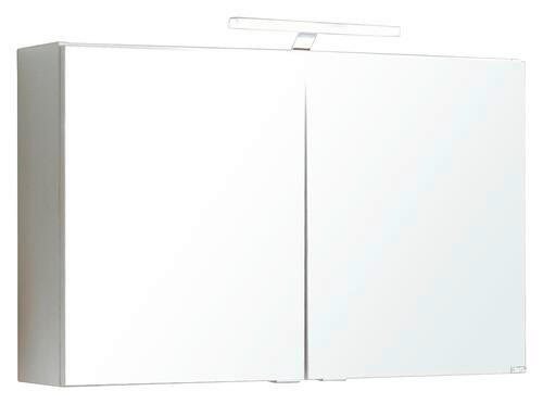 SPIEGELSCHRANK 80/65/20 cm  - Chromfarben/Weiss, Modern, Holzwerkstoff/Metall (80/65/20cm) - Held