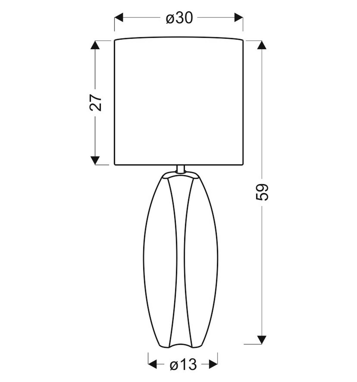 BORDSLAMPA 30/30/59 cm   - vit, Klassisk, textil/keramik (30/30/59cm)