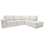 ECKSOFA Naturfarben Chenille  - Schwarz/Naturfarben, KONVENTIONELL, Kunststoff/Textil (275/212cm) - Carryhome