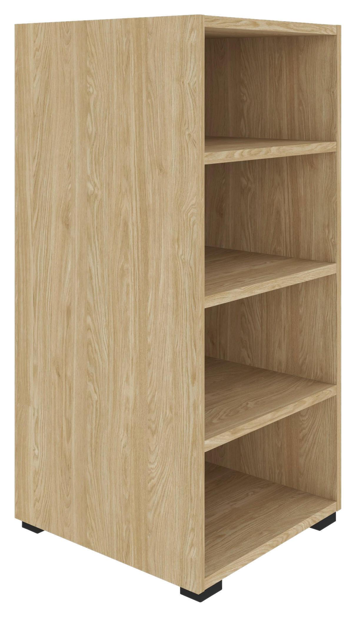 REGÁL, farba duba, 46/90/40 cm - čierna/farba duba, Konventionell, kompozitné drevo/plast (46/90/40cm) - Hom`in