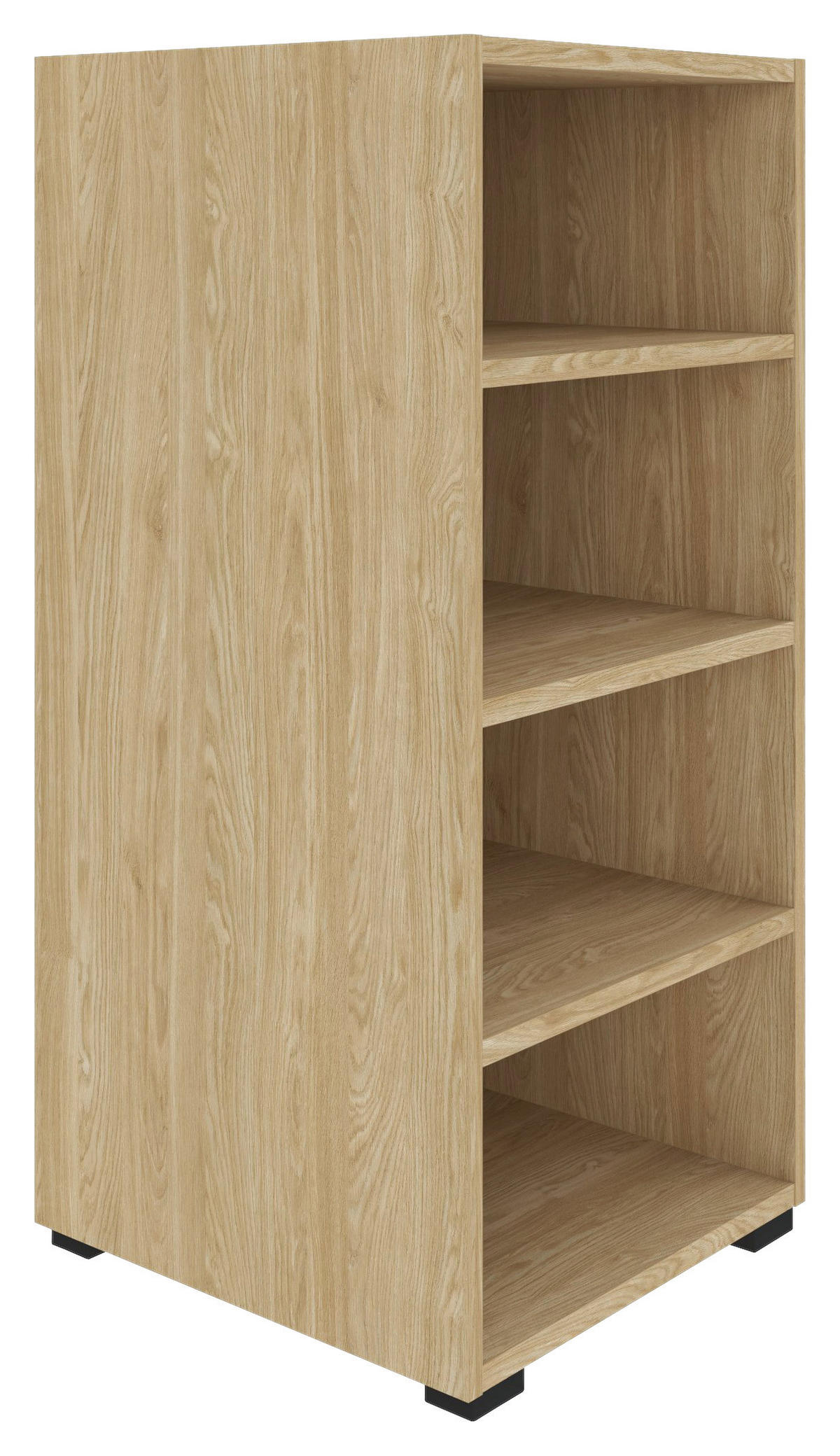 REGÁL, barvy dubu, 46/90/40 cm - černá/barvy dubu, Konvenční, kompozitní dřevo/plast (46/90/40cm) - Hom`in