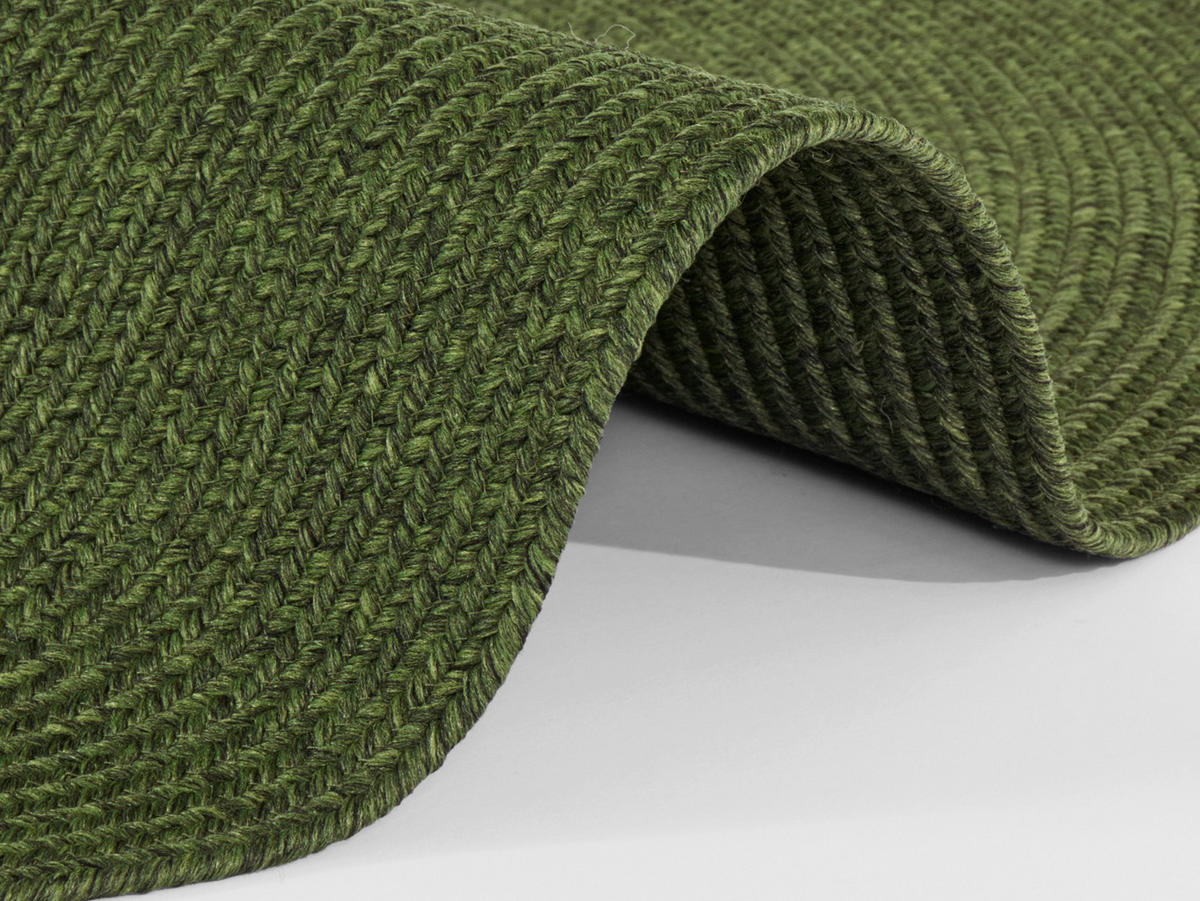 OUTDOORTEPPICH 200 cm Braided Smaragdgrün  - Smaragdgrün, Basics, Kunststoff (200cm)