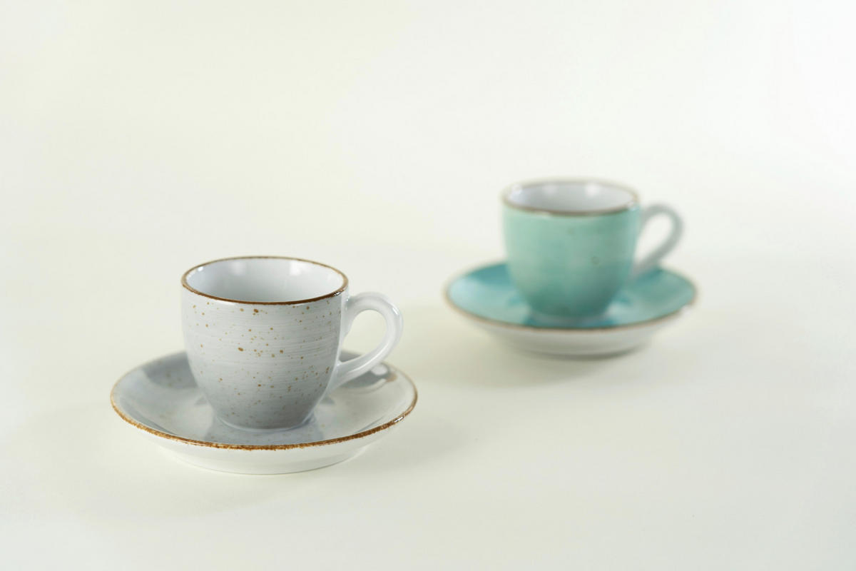 TASSENSET Vintage Nature Stein 8-teilig  - Hellgrau, Basics, Keramik - Creatable