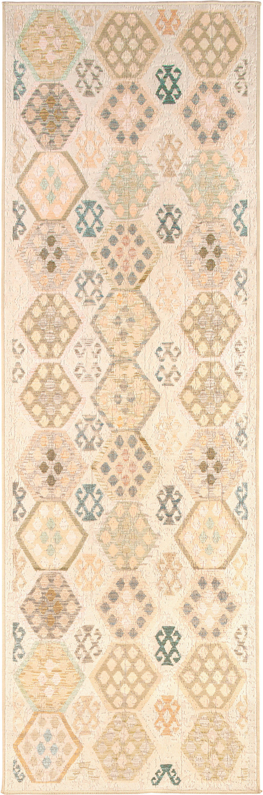 LÄUFER Ondea Parviza 80/250 cm  in Sandfarben, Hellrosa, Pastellblau  - Sandfarben/Pastellblau, LIFESTYLE, Kunststoff/Textil (80/250cm) - Lindorug