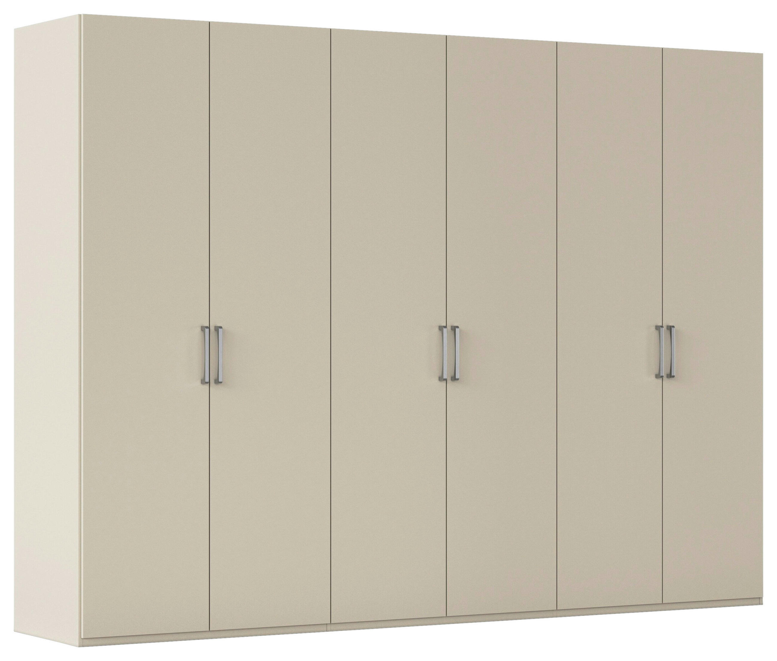 DREHTÜRENSCHRANK 301/235/61 cm,  in Champagner, 6-türig  - Edelstahlfarben/Champagner, Basics, Holzwerkstoff/Metall (301/235/61cm) - Novel