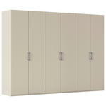 DREHTÜRENSCHRANK 301/223/61 cm,  in Champagner, 6-türig  - Edelstahlfarben/Champagner, Basics, Holzwerkstoff/Metall (301/223/61cm) - Novel