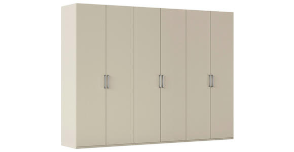 DREHTÜRENSCHRANK 301/235/61 cm,  in Champagner, 6-türig  - Edelstahlfarben/Champagner, Basics, Holzwerkstoff/Metall (301/235/61cm) - Novel