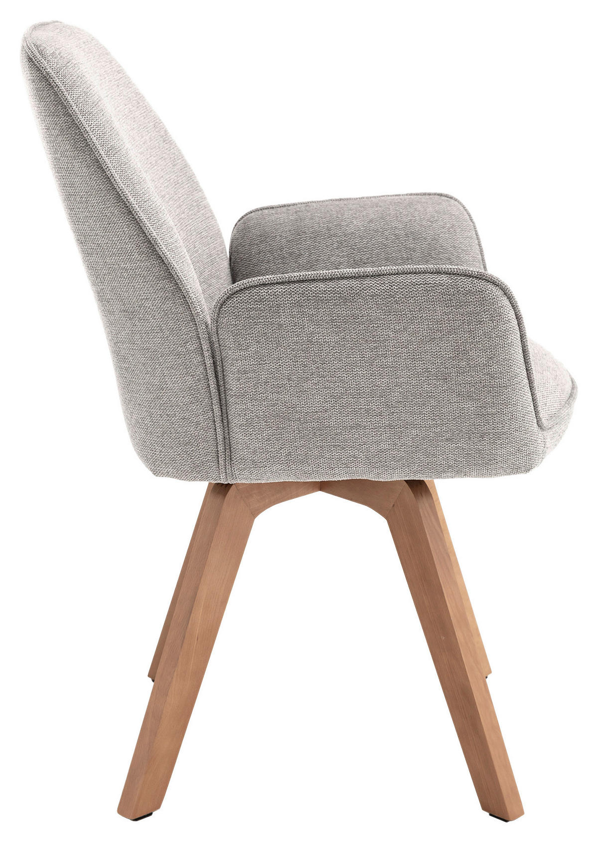 STUHL-SET - Buchefarben/Hellgrau, MODERN, Holz/Textil (57/89/61cm) - MID.YOU