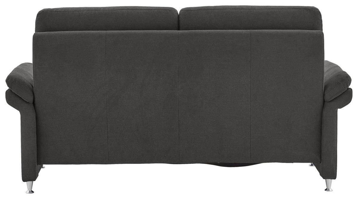 3-SITZER-SOFA in Flachgewebe Anthrazit  - Anthrazit/Alufarben, Modern, Textil/Metall (196/103/89cm) - Pure Home Comfort