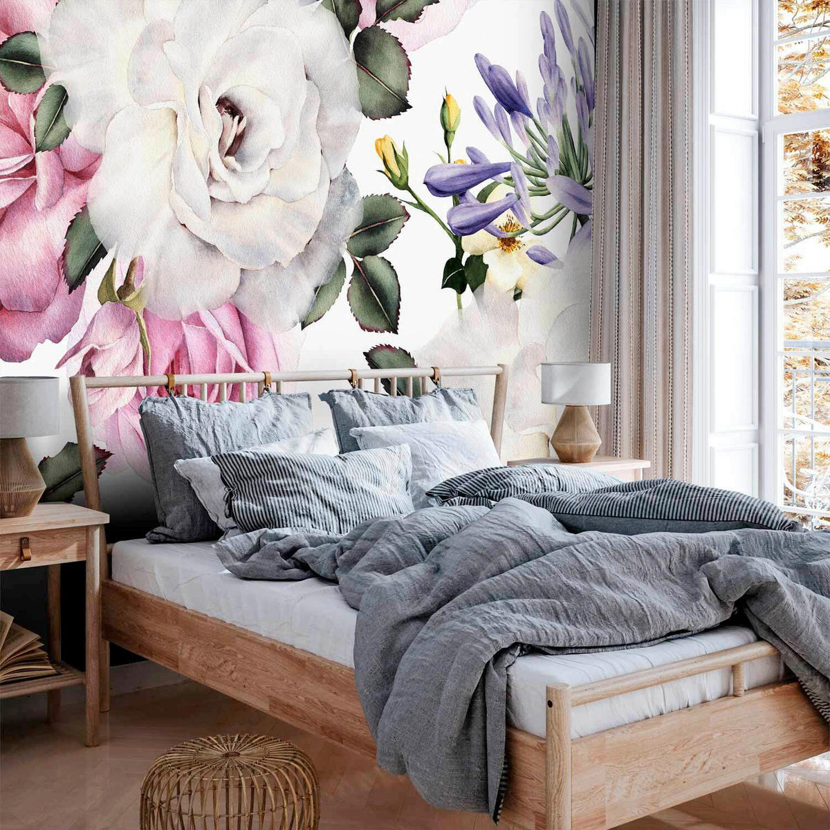 FOTOTAPETE  - Violett/Weiß, LIFESTYLE, Textil (400/280cm) - artgeist