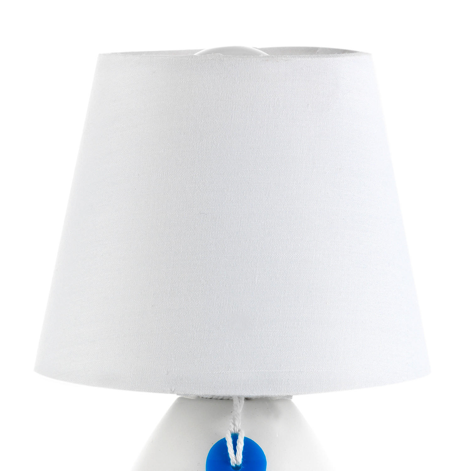 KINDERTISCHLEUCHTE  - Blau/Weiß, Design, Textil/Metall (13/19cm)