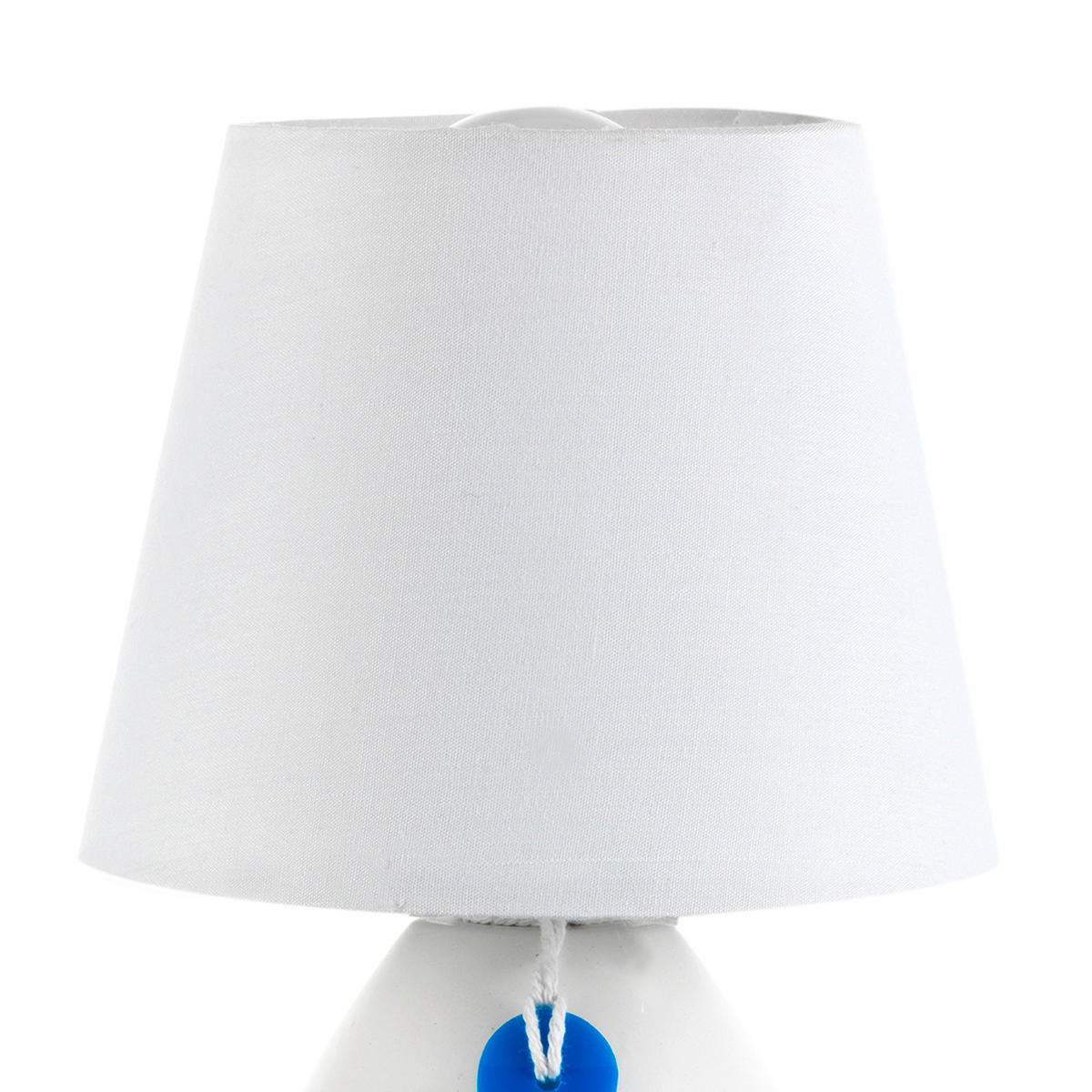KINDERTISCHLEUCHTE  - Blau/Weiß, Design, Textil/Metall (13/19cm)