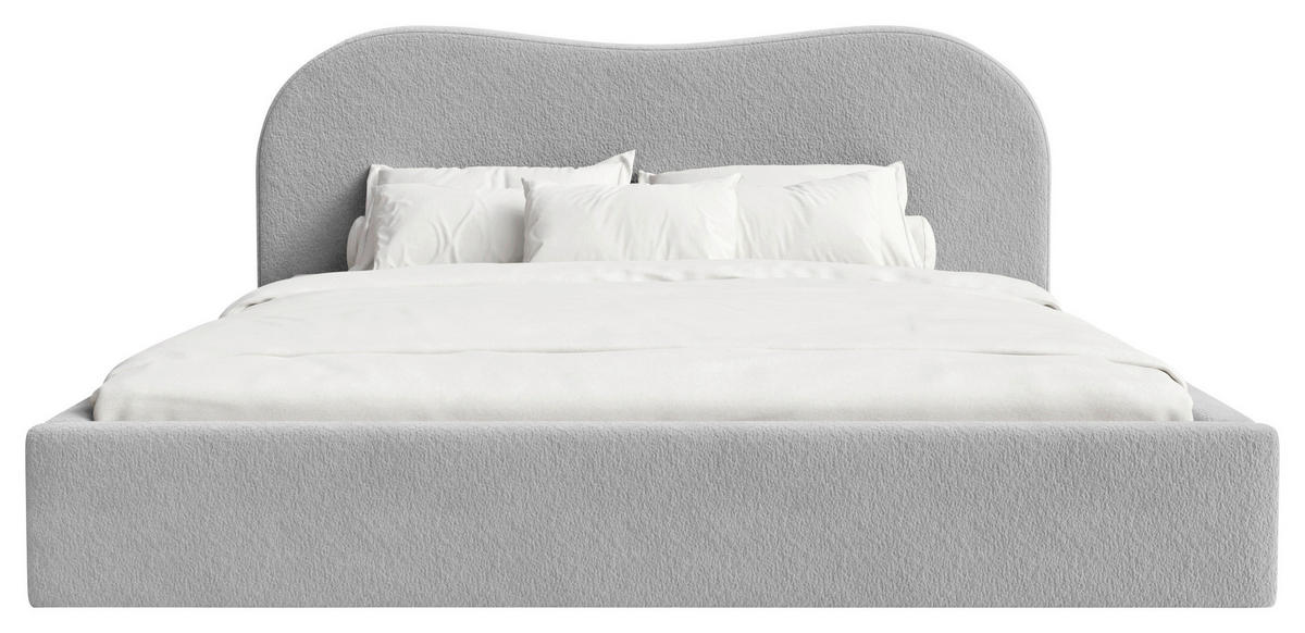POLSTERBETT Lattenrost, Bettkasten 180/200 cm  in Silberfarben  - Silberfarben/Schwarz, Design, Holz/Textil (180/200cm) - Boxxx