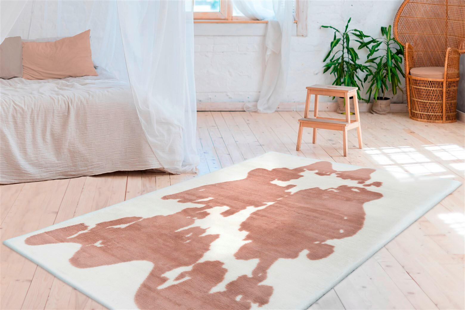 HOCHFLORTEPPICH 160/230 cm Weiß, Taupe  - Taupe/Weiß, KONVENTIONELL, Textil (160/230cm)