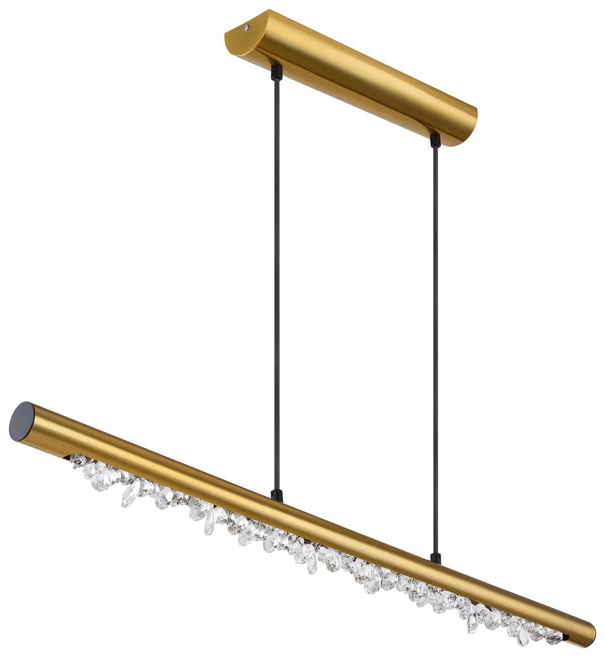 HÄNGELEUCHTE 100/8/150 cm    - Klar/Messingfarben, Basics, Kunststoff/Metall (100/8/150cm) - Globo