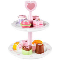 STALAK ZA CUPCAKE  2-katni   - bijela/ružičasta, Basics, drvo (19,5/21,5cm) - My Baby Lou