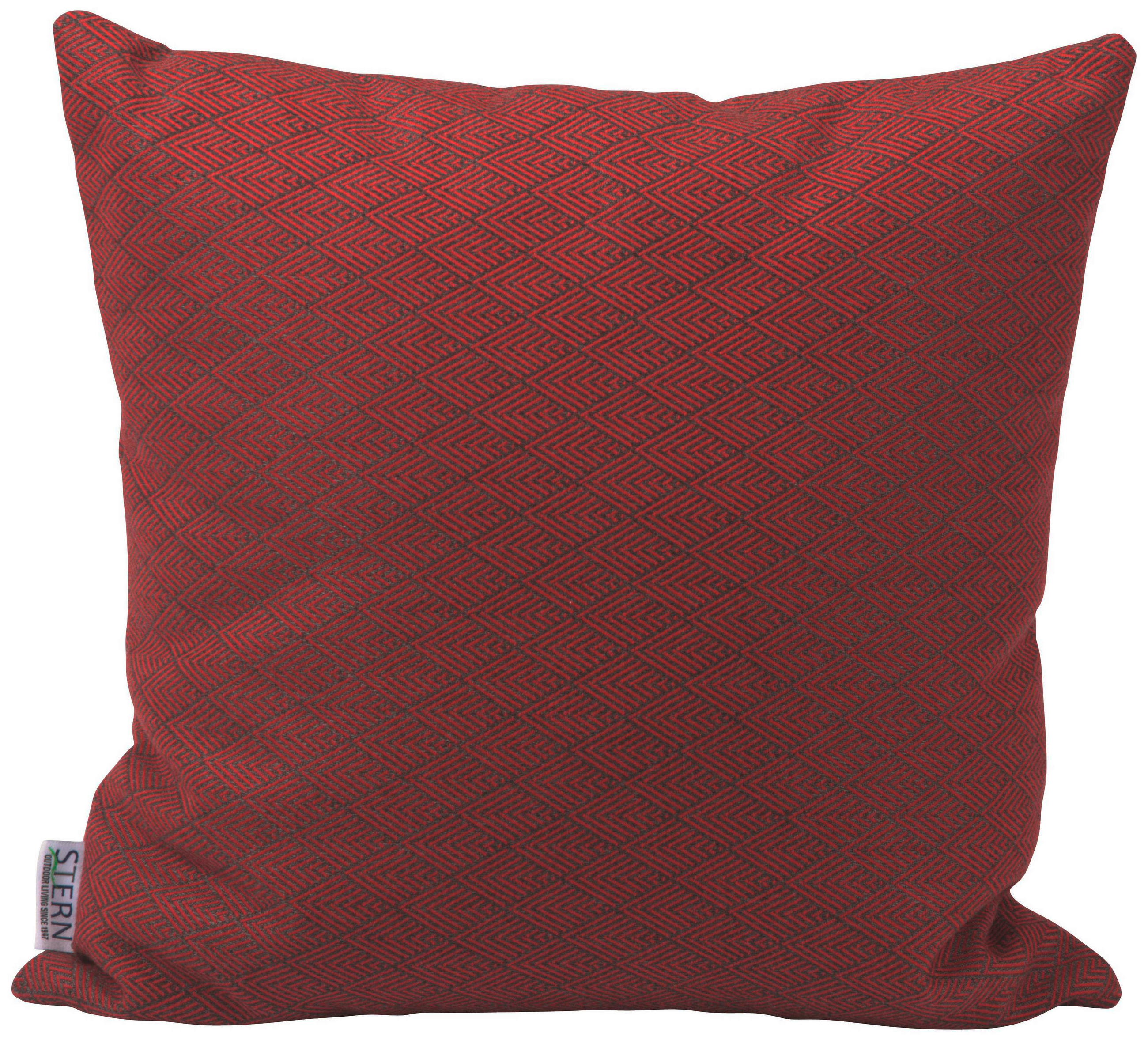 OUTDOOR-KISSEN Raute  - Rot, Basics, Textil (45/45cm) - Stern
