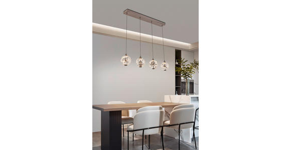 LED-HÄNGELEUCHTE 93/15/150 cm  - Chromfarben, Trend, Glas/Metall (93/15/150cm) - Ambiente