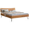 BETT 160/200 cm  in Wildeiche  - Wildeiche/Anthrazit, MODERN, Holz/Metall (160/200cm) - Hasena