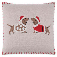 ZIERKISSEN  - Rot/Nussbaumfarben, LIFESTYLE, Textil (50/50cm) - X-Mas