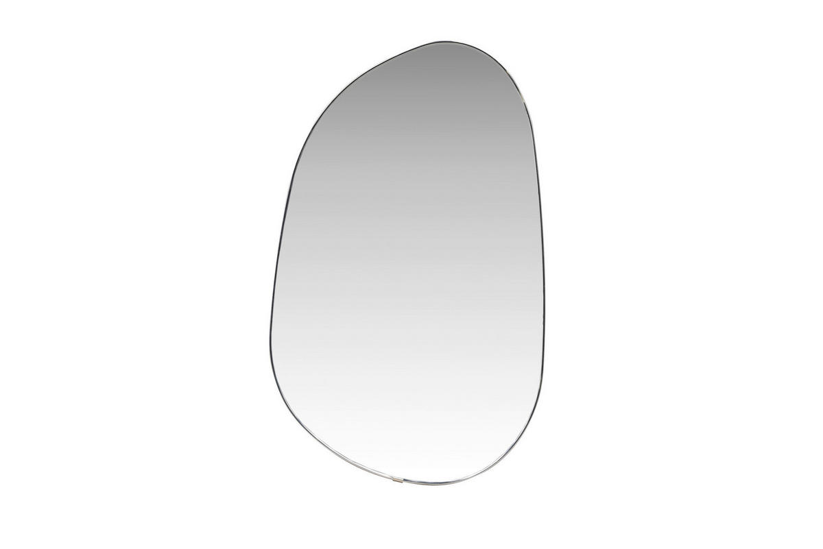 SPIEGEL 40/65/3 cm    in oval  - Silberfarben, MODERN, Glas/Metall (40/65/3cm) - Livetastic