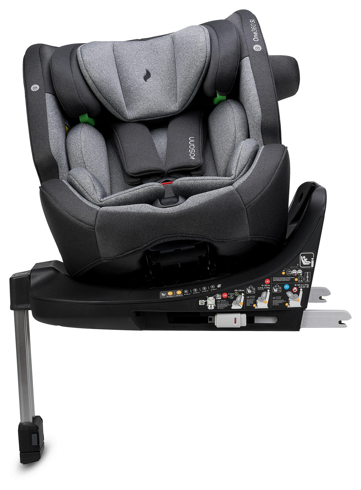REBOARDER-KINDERSITZ One 360 SL  - Grau, Basics, Kunststoff (48/43cm) - Osann