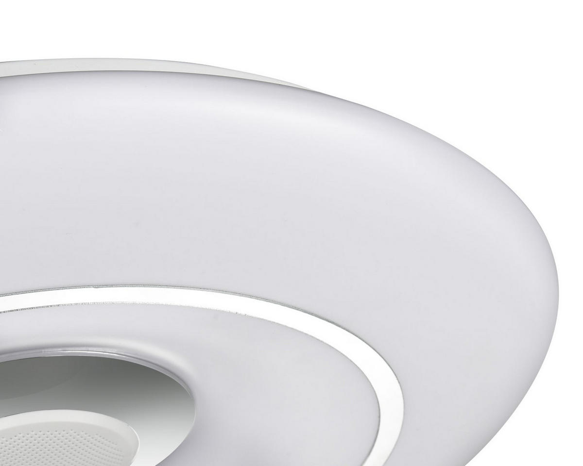 STROPNÉ LED SVIETIDLO, 39/7 cm  - biela/chrómová, Lifestyle, kov/plast (39/7cm) - Novel