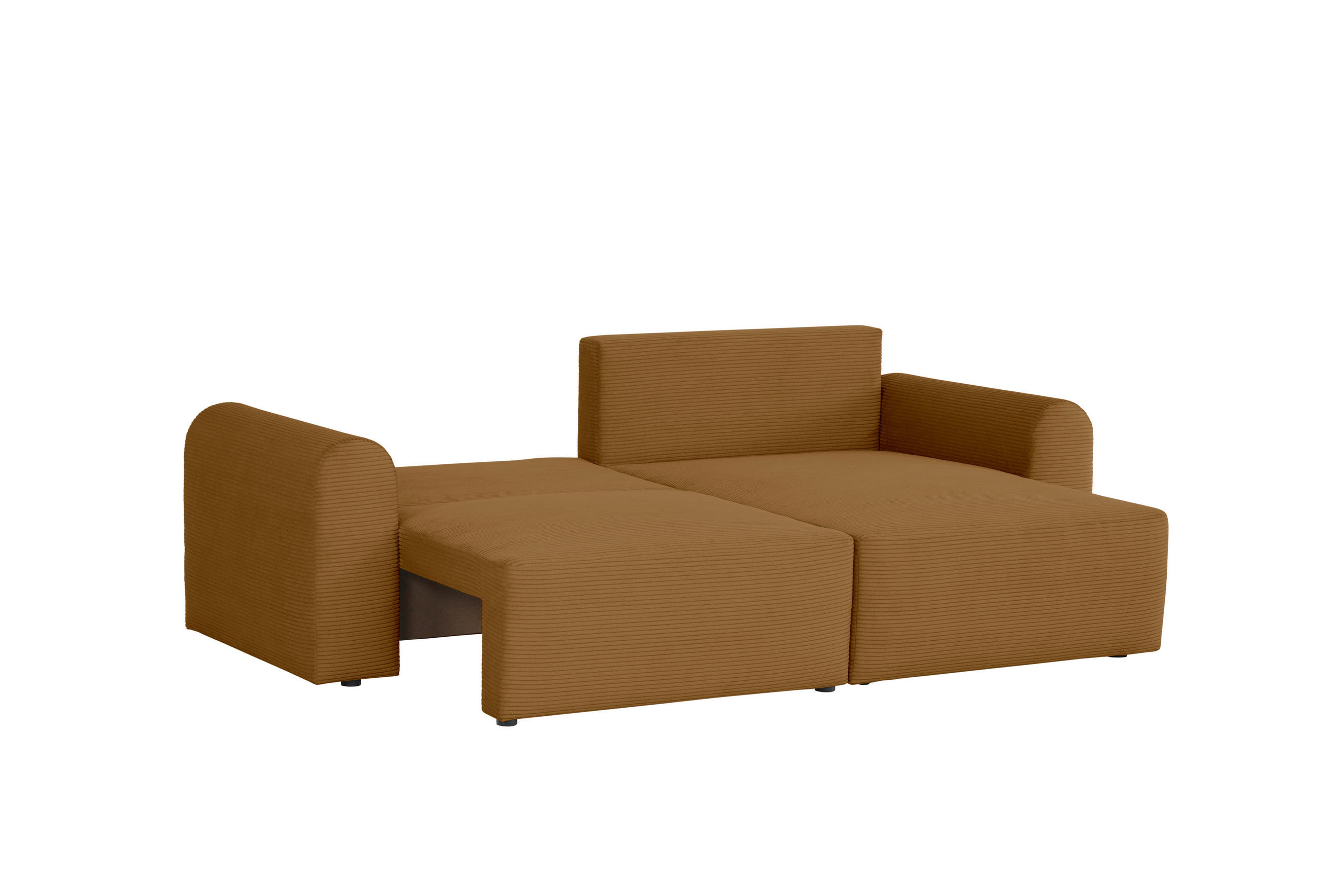 ECKSOFA Braun Cord  - Braun, Design, Textil (250/151cm) - MID.YOU