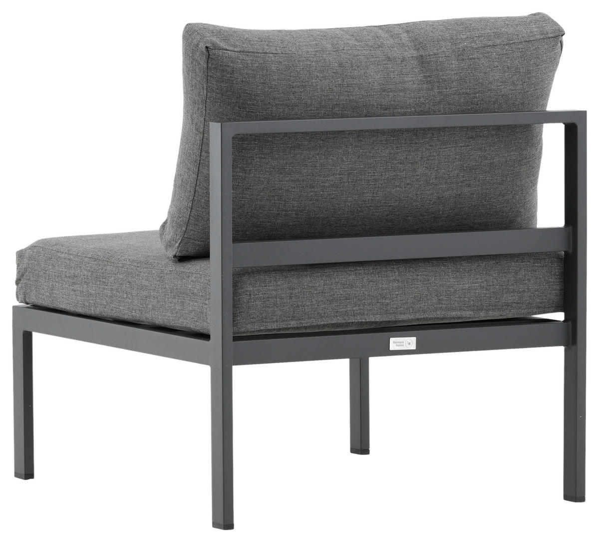 LOUNGEFÅTÖLJ  - grå/svart, Klassisk, metall (70/65/74cm) - Gardenson