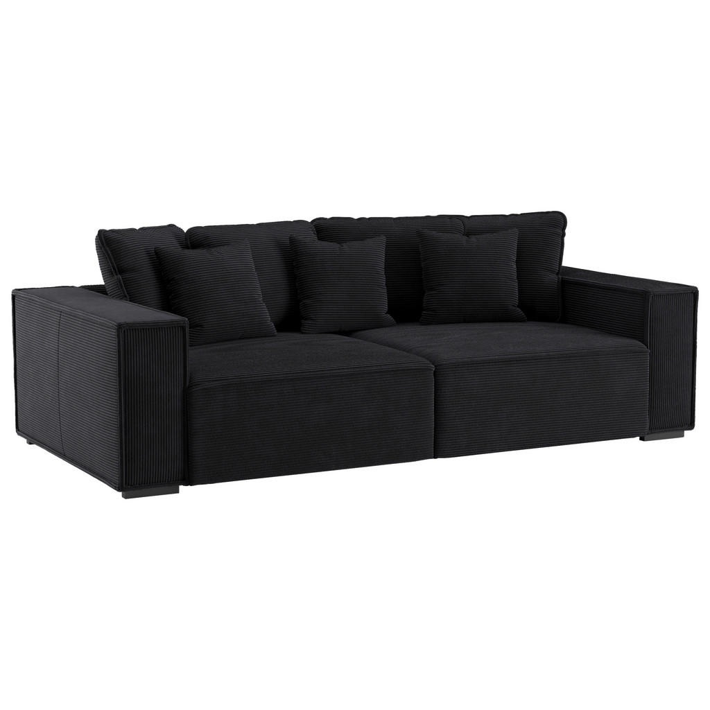 Thumbnail - Mid.you Bigsofa, Dunkelbraun, Textil, 4-Sitzer, 244x62x117 cm, Wohnzimmer, Sofas & Couches, Sofas, Bigsofas