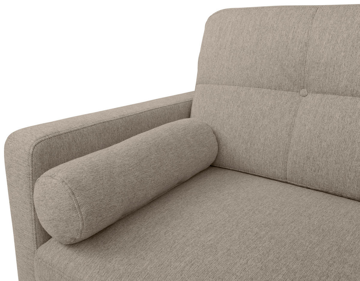 SCHLAFSOFA in Chenille Beige  - Beige/Eiche Wotan, Konventionell, Holz/Textil (222/93/99cm) - MID.YOU