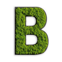 MOOSBILD Stylegreen  - Schwarz/Grün, Basics, Naturmaterialien/Holz (12-20/25/3,5cm)