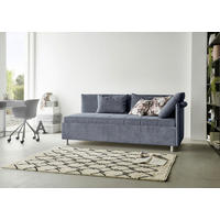POLSTERLIEGE Flachgewebe Graublau  - Graublau/Alufarben, KONVENTIONELL, Holz/Holzwerkstoff (100/200cm) - Beldomo - Sleep